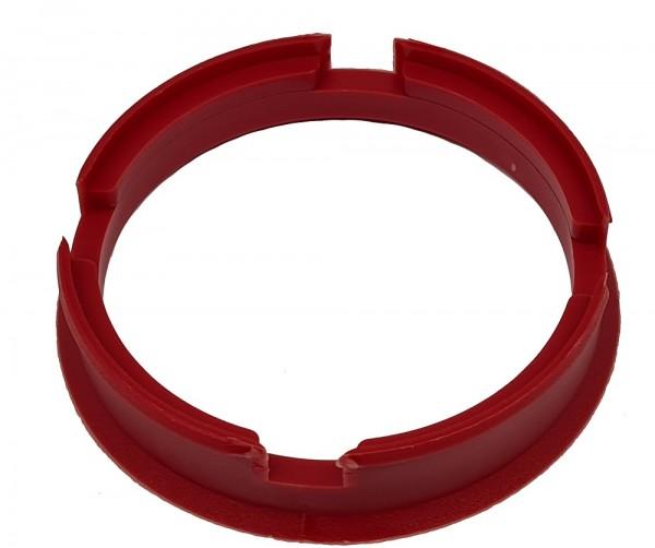 1 Stück Zentrierring - Außendurchmesser: 72,6 mm - Innendurchmesser: 64,1 mm - Tesla 3 - Farbe: Dunkelrot